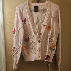Disney Pink Embroidered Cardigan